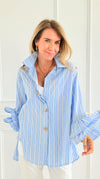 Whimsy Lane Ruffle Bell Sleeve Italian Blouse-170 Bottoms-TATTOO Z-Coastal Bloom Boutique, find the trendiest versions of the popular styles and looks Located in Indialantic, FL