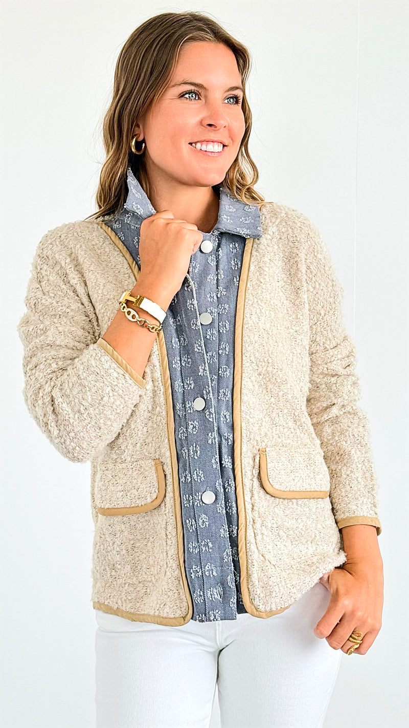 Alpine Charm Contrast Jacket-160 Jackets-mystree-Coastal Bloom Boutique, find the trendiest versions of the popular styles and looks Located in Indialantic, FL