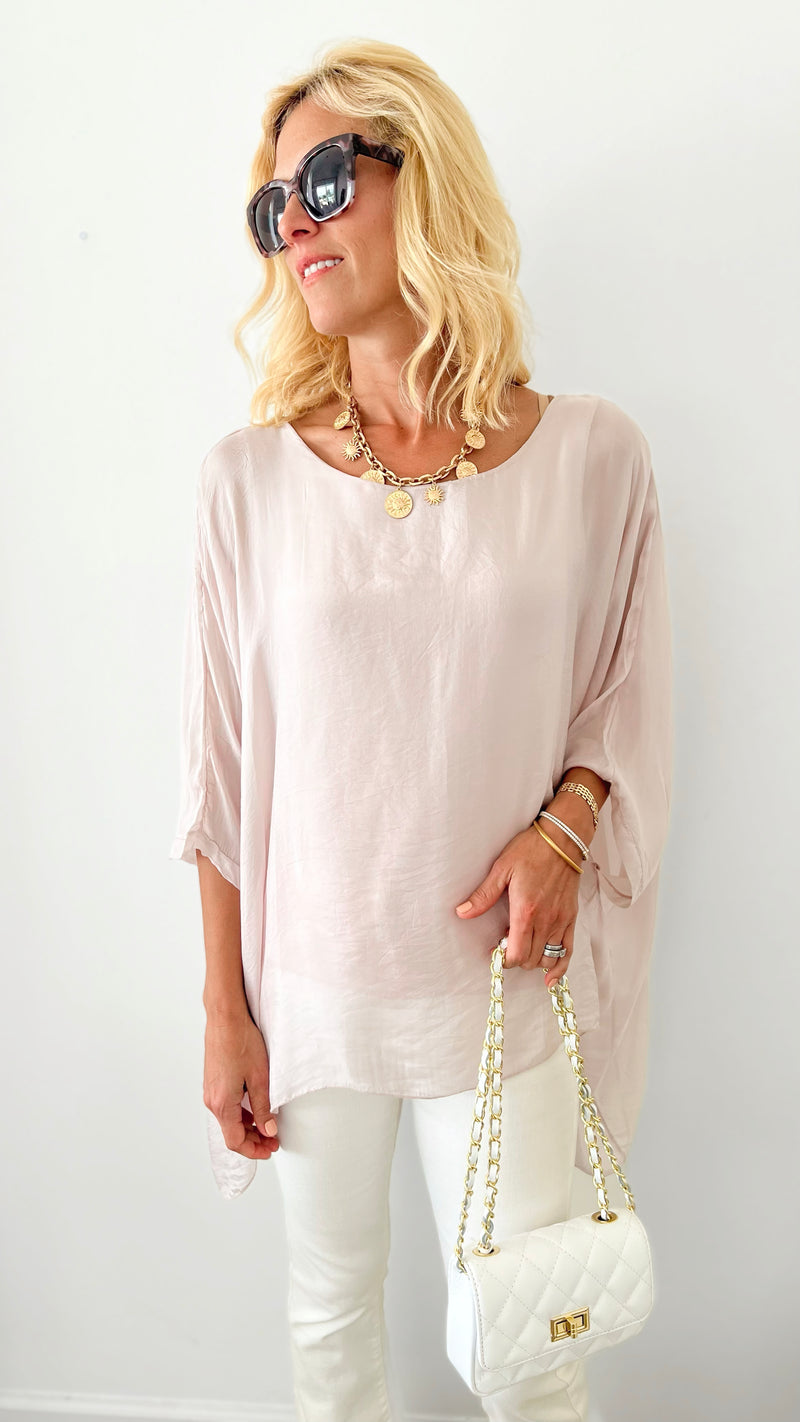 Flowy Wings Italian Top - Blush-130 Long Sleeve Tops-Yolly-Coastal Bloom Boutique, find the trendiest versions of the popular styles and looks Located in Indialantic, FL