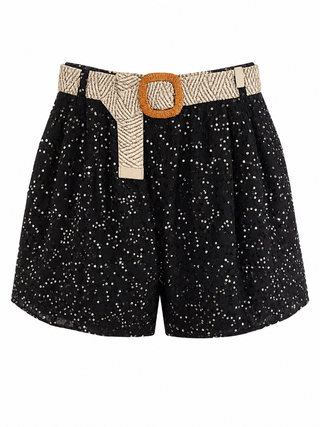All That Glitters Belted Italian Shorts