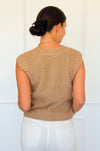 Chunky Cable Sweater Vest - Camel-150 Cardigans/Layers-Be Cool-Coastal Bloom Boutique, find the trendiest versions of the popular styles and looks Located in Indialantic, FL