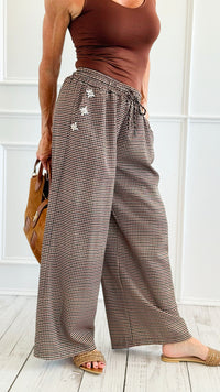 Plaid Blossom Italian Pants-100 Pants-TATTOO Z-Coastal Bloom Boutique, find the trendiest versions of the popular styles and looks Located in Indialantic, FL