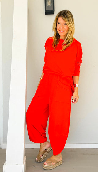 La Spezia Italian Barrel Cotton Set - Red Orange
