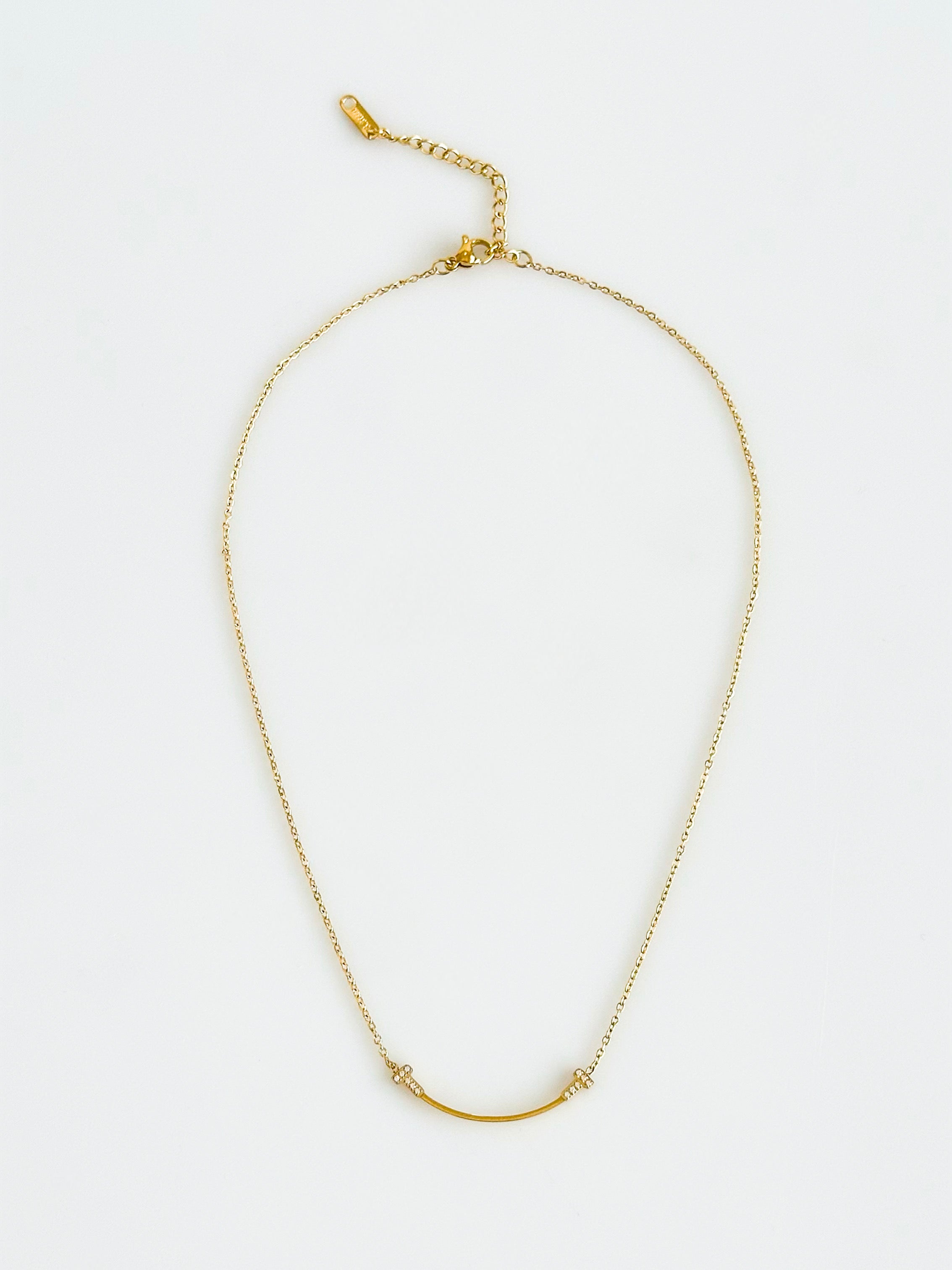 Minimalist Arc Necklace-230 Jewelry-NYW-Coastal Bloom Boutique, find the trendiest versions of the popular styles and looks Located in Indialantic, FL