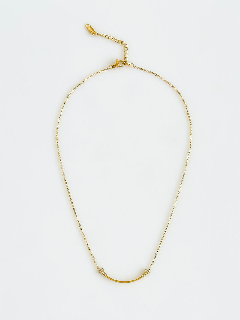 Minimalist Arc Necklace-230 Jewelry-NYW-Coastal Bloom Boutique, find the trendiest versions of the popular styles and looks Located in Indialantic, FL