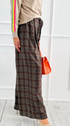 Luxe Bow Plaid Italian Pant-100 Pants-AZUL MONACO-Coastal Bloom Boutique, find the trendiest versions of the popular styles and looks Located in Indialantic, FL