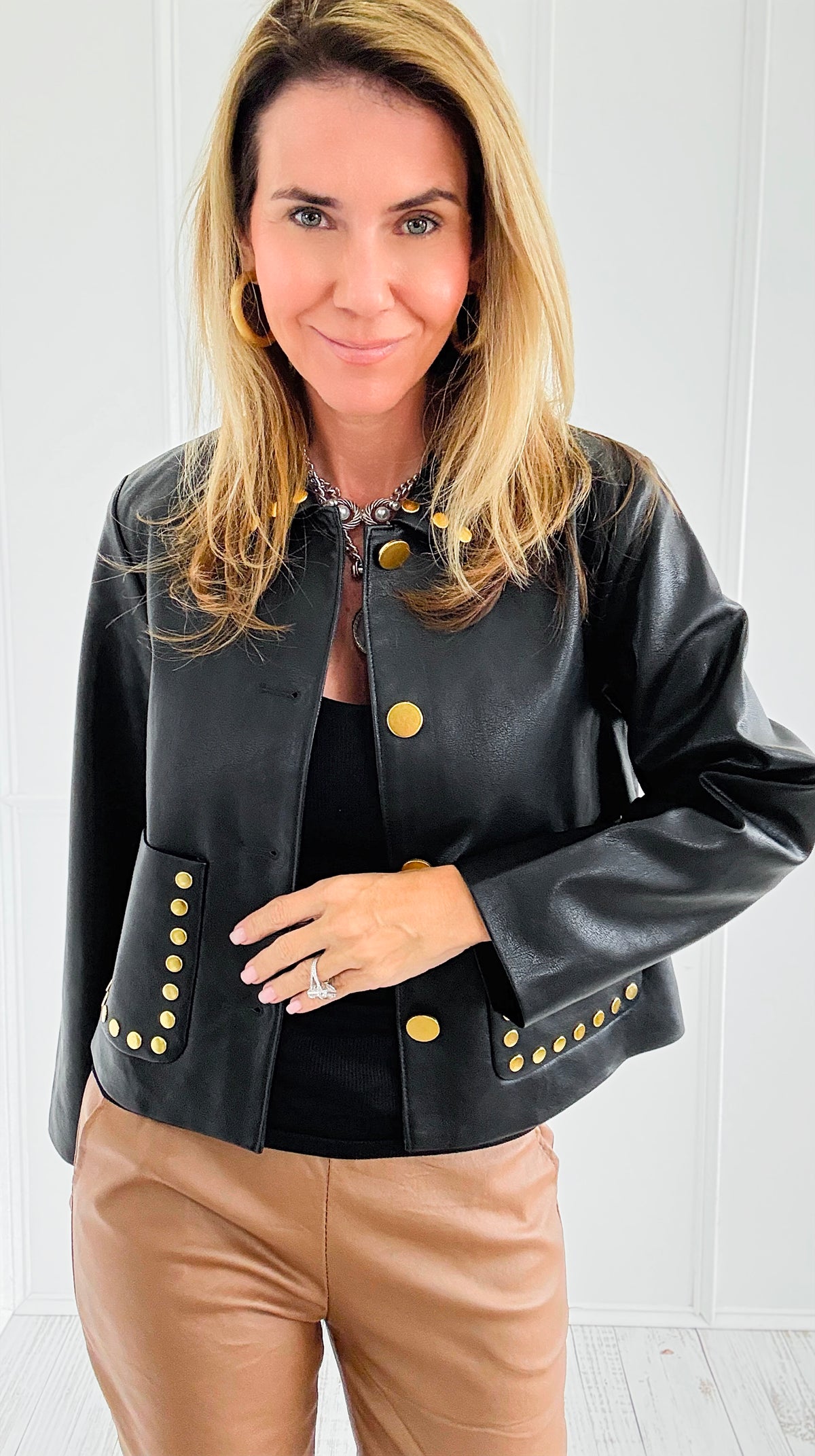 Whispered Warmth Button Jacket-160 Jackets-ROUSSEAU-Coastal Bloom Boutique, find the trendiest versions of the popular styles and looks Located in Indialantic, FL