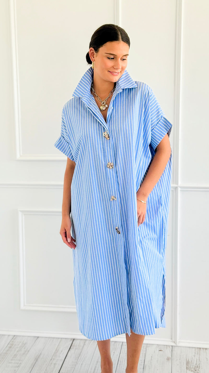 Whimsy Lane Italian Button Dress-200 Dresses/Jumpsuits/Rompers-TATTOO Z-Coastal Bloom Boutique, find the trendiest versions of the popular styles and looks Located in Indialantic, FL