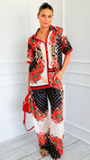 Floral Baroque Pant Set-210 Loungewear/Sets-Endless Moon-Coastal Bloom Boutique, find the trendiest versions of the popular styles and looks Located in Indialantic, FL