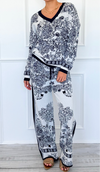 Whirlwind Jacquard Italian Set-210 Loungewear/Sets-K2-Coastal Bloom Boutique, find the trendiest versions of the popular styles and looks Located in Indialantic, FL