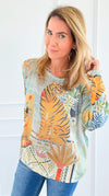 Wild Focus Italian St Tropez Sweater-140 Sweaters-SORPRESA-Coastal Bloom Boutique, find the trendiest versions of the popular styles and looks Located in Indialantic, FL