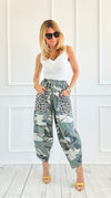 Camo & Wild Italian Barrel Pant-100 Pants-AZUL MONACO-Coastal Bloom Boutique, find the trendiest versions of the popular styles and looks Located in Indialantic, FL