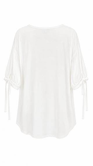 Shore Thing Italian Knit Top- Ivory/Gold
