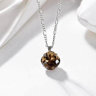 Solitaire Pendant Necklace - Smoky Topaz - Katora