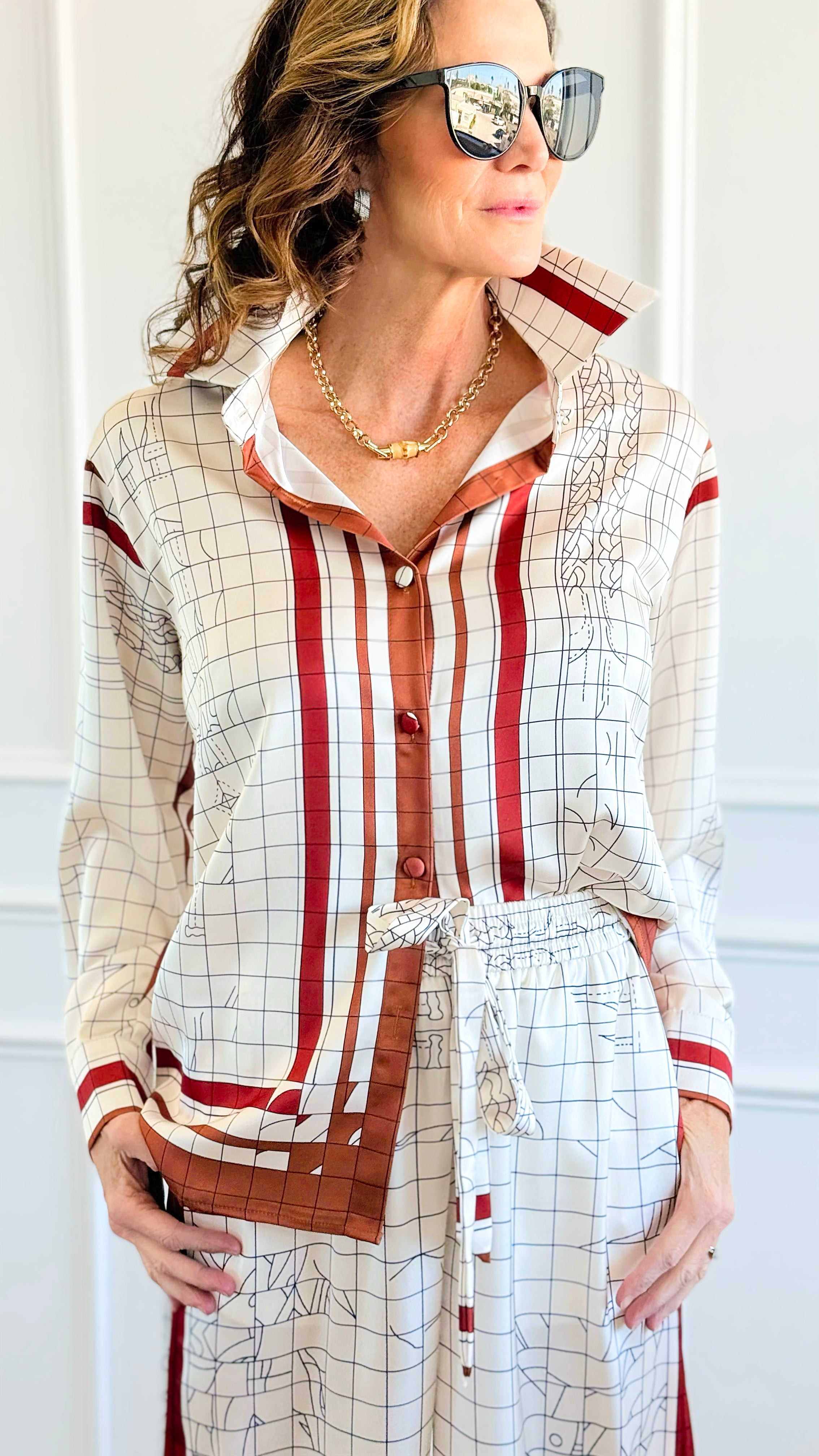 Timeless Lines Lounge Ensemble Set-210 Loungewear/sets-LA ROS-Coastal Bloom Boutique, find the trendiest versions of the popular styles and looks Located in Indialantic, FL