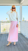 Isabella Italian Skirt- Light Pink-170 Bottoms-SEE YOU IN ROME-Coastal Bloom Boutique, find the trendiest versions of the popular styles and looks Located in Indialantic, FL