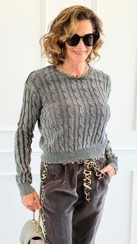 Twist & Texture Sweater-140 Sweaters-Weilco-Coastal Bloom Boutique, find the trendiest versions of the popular styles and looks Located in Indialantic, FL