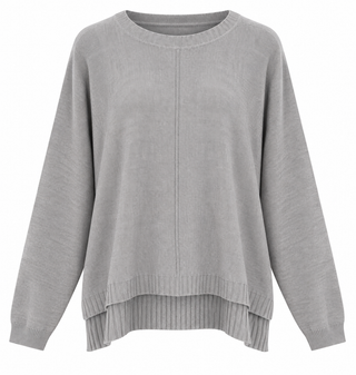 Break Free Seam Detail Italian Sweater - Heather Beige