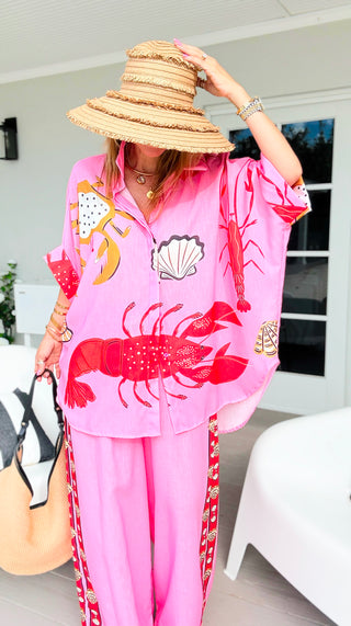 Lobster Roll Italian Button Down Top