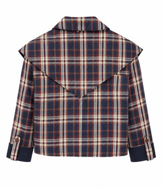 Plaid Cape Reversible Jacket
