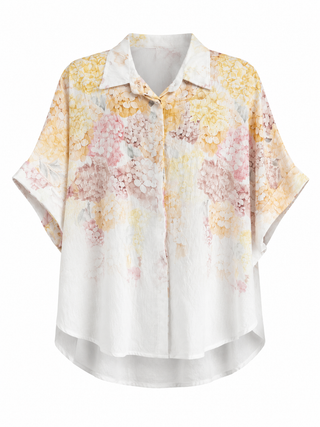 Blooming Romance Button Down Top- Yellow