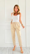 Luxe Layer Italian Jogger- Gold-180 Joggers-SEÑORITA C-Coastal Bloom Boutique, find the trendiest versions of the popular styles and looks Located in Indialantic, FL