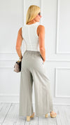 Relaxed Flare-Leg Italian Pant- Taupe-100 Pants-AZUL MONACO-Coastal Bloom Boutique, find the trendiest versions of the popular styles and looks Located in Indialantic, FL