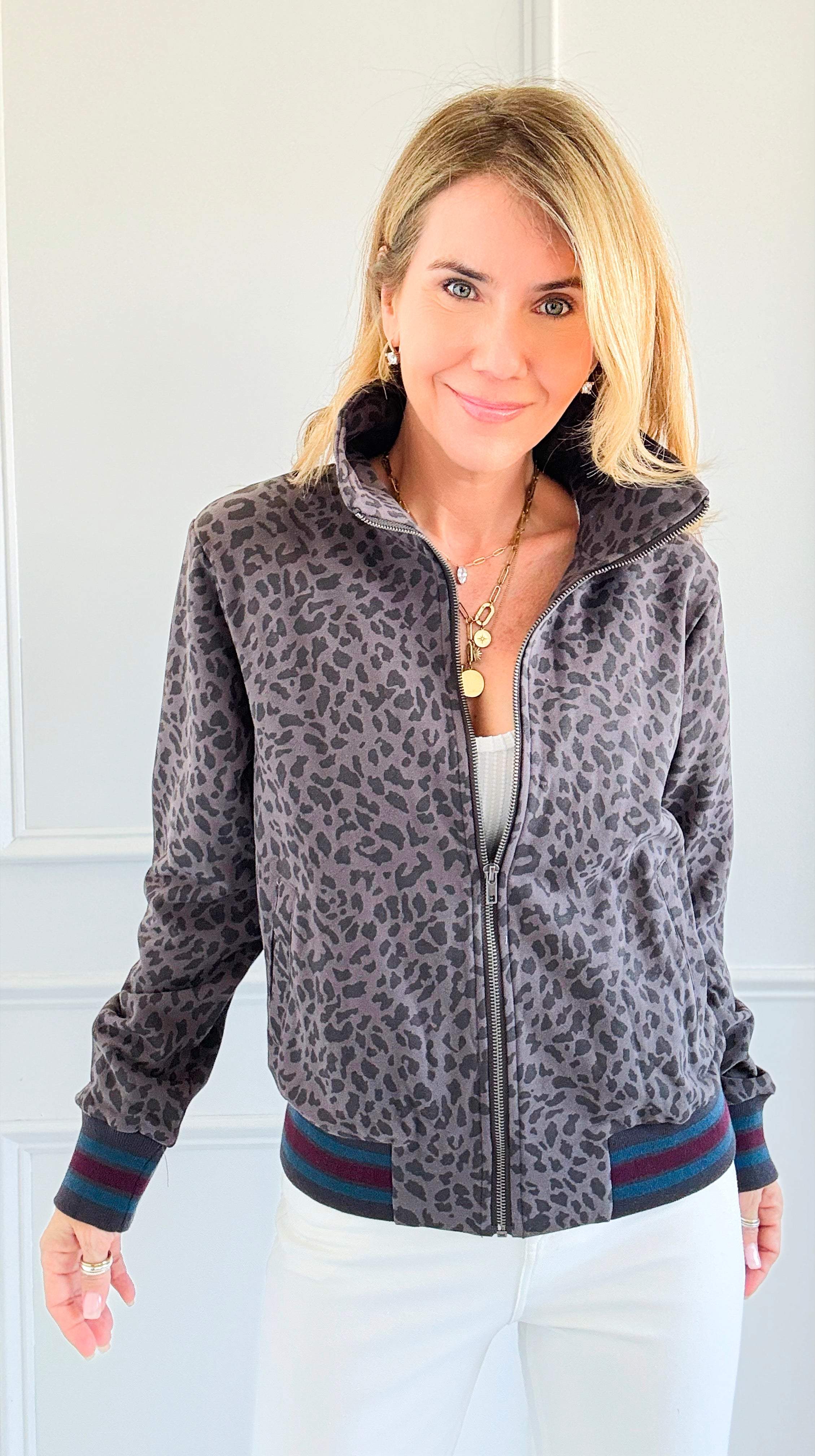 Wildly Relaxed Zip Bomber Jacket-160 Jackets-mystree-Coastal Bloom Boutique, find the trendiest versions of the popular styles and looks Located in Indialantic, FL