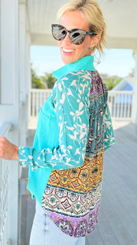 Sunrise Bazaar Long Sleeve Top-110 Long Sleeve Tops-Umgee-Coastal Bloom Boutique, find the trendiest versions of the popular styles and looks Located in Indialantic, FL
