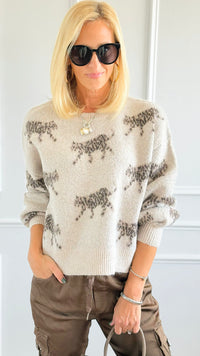Mountain Cat Plush Sweater-140 Sweaters-Dreamers-Coastal Bloom Boutique, find the trendiest versions of the popular styles and looks Located in Indialantic, FL