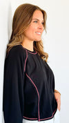 City Nights Cropped Top-130 Long Sleeve Tops-Timing-Coastal Bloom Boutique, find the trendiest versions of the popular styles and looks Located in Indialantic, FL