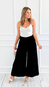 Effortless Waist Italian Pant- Black-100 Pants-SEÑORITA C-Coastal Bloom Boutique, find the trendiest versions of the popular styles and looks Located in Indialantic, FL
