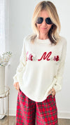 Feelin' Merry Pullover Sweater - Ivory-140 Sweaters-LE LIS-Coastal Bloom Boutique, find the trendiest versions of the popular styles and looks Located in Indialantic, FL