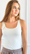 Essential Ribbed Tank Top - Off White-100 Sleeveless Tops-Zenana-Coastal Bloom Boutique, find the trendiest versions of the popular styles and looks Located in Indialantic, FL