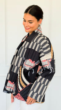 Carousel Dreams Italian Jacket- Dark-160 Jackets-K2-Coastal Bloom Boutique, find the trendiest versions of the popular styles and looks Located in Indialantic, FL