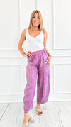 Easy Living Italian Pant - Magenta-170 Bottoms-Tempo-Coastal Bloom Boutique, find the trendiest versions of the popular styles and looks Located in Indialantic, FL