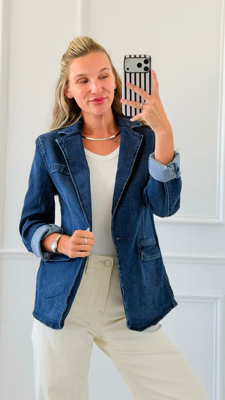 Power Play Denim Blazer