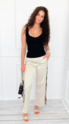 Untamed Luxe Stripe Pant-100 Pants-V SKY-Coastal Bloom Boutique, find the trendiest versions of the popular styles and looks Located in Indialantic, FL