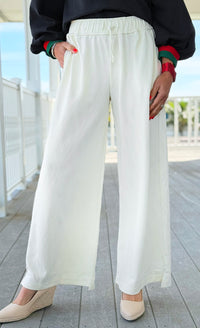 Cloudline Textured Wide-Leg Pants-170 Bottoms-Umgee-Coastal Bloom Boutique, find the trendiest versions of the popular styles and looks Located in Indialantic, FL