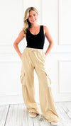 Volume Pocket Utility Pants - cream-170 Bottoms-Heyson-Coastal Bloom Boutique, find the trendiest versions of the popular styles and looks Located in Indialantic, FL