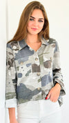 Hidden Oasis Button-Up Top-130 Long Sleeve Tops-mystree-Coastal Bloom Boutique, find the trendiest versions of the popular styles and looks Located in Indialantic, FL