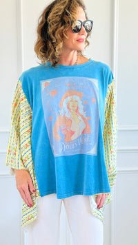 Dollyverse Kantha Poncho Top-150 Cardigan Layers-Blue Velvet-Coastal Bloom Boutique, find the trendiest versions of the popular styles and looks Located in Indialantic, FL