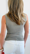 Essential Seamless Tank Top - Mushroom-100 Sleeveless Tops-Zenana-Coastal Bloom Boutique, find the trendiest versions of the popular styles and looks Located in Indialantic, FL