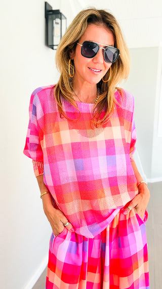 Sweet Check Italian St Tropez Knit