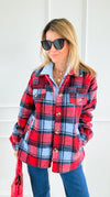 Northern Lights Plaid Shacket-160 Jackets-mystree-Coastal Bloom Boutique, find the trendiest versions of the popular styles and looks Located in Indialantic, FL