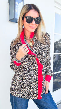 Fierce Ruffle Moment Top-130 Long Sleeve Tops-JODIFL-Coastal Bloom Boutique, find the trendiest versions of the popular styles and looks Located in Indialantic, FL