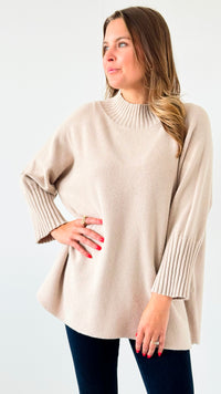 Break Free Relaxed Italian Sweater - Beige-140 Sweaters-Italianissimo-Coastal Bloom Boutique, find the trendiest versions of the popular styles and looks Located in Indialantic, FL