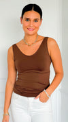 Seamless Everyday Tank Top - Coffee-100 Sleeveless Tops-YELETE-Coastal Bloom Boutique, find the trendiest versions of the popular styles and looks Located in Indialantic, FL