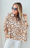 Wild Side Oversized Blouse - Golden-130 Long Sleeve Tops-Anniewear-Coastal Bloom Boutique, find the trendiest versions of the popular styles and looks Located in Indialantic, FL