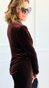 Evening Affair Velvet Blazer-160 Jackets-Must Have-Coastal Bloom Boutique, find the trendiest versions of the popular styles and looks Located in Indialantic, FL